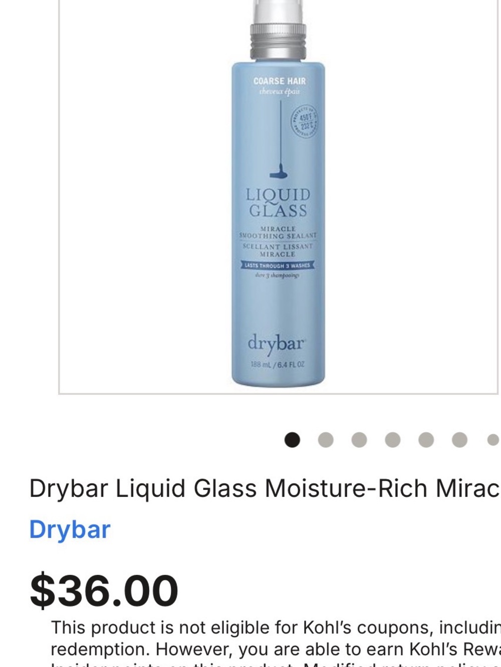 Drybar Liquid Glass Moisture-Rich Miracle Smoothing Sealant — Light Blue